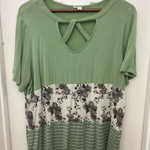 Elegant Sage Paisley Women's Top